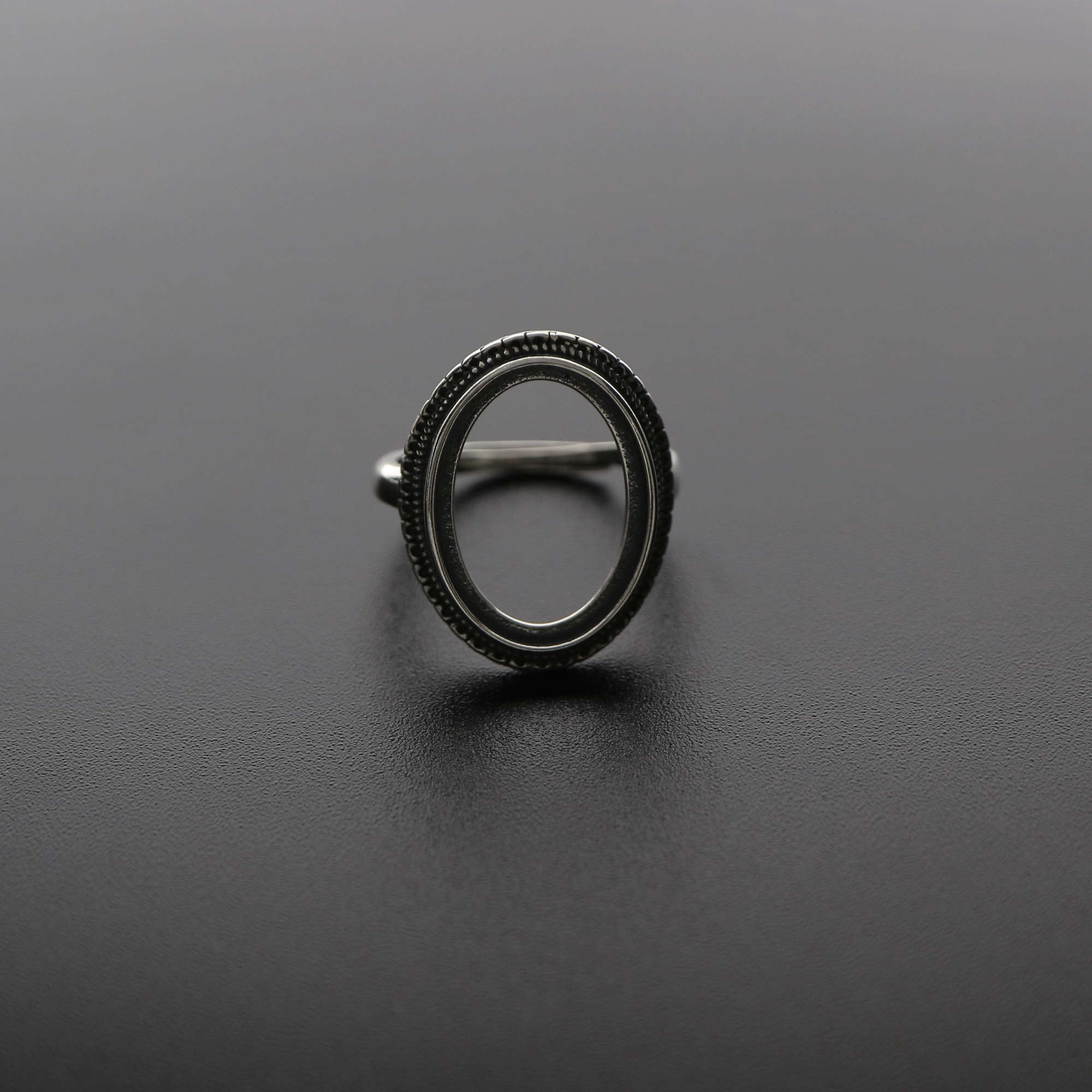 1Pcs 13X18MM Antiqued Style Solid 925 Sterling Silver Oval Cabochon Bezel Adjustable Ring Settings DIY Jewelry Supplies 1223101 - Click Image to Close